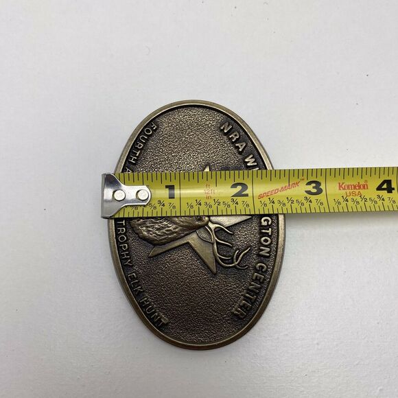 Vintage RJ Solid Brass NRA Whittington New Mexico Fourth Annual Trophy Elk Hunt - Picture 5 of 5